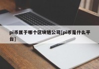 pi币属于哪个区块链公司[pi币是什么平台]